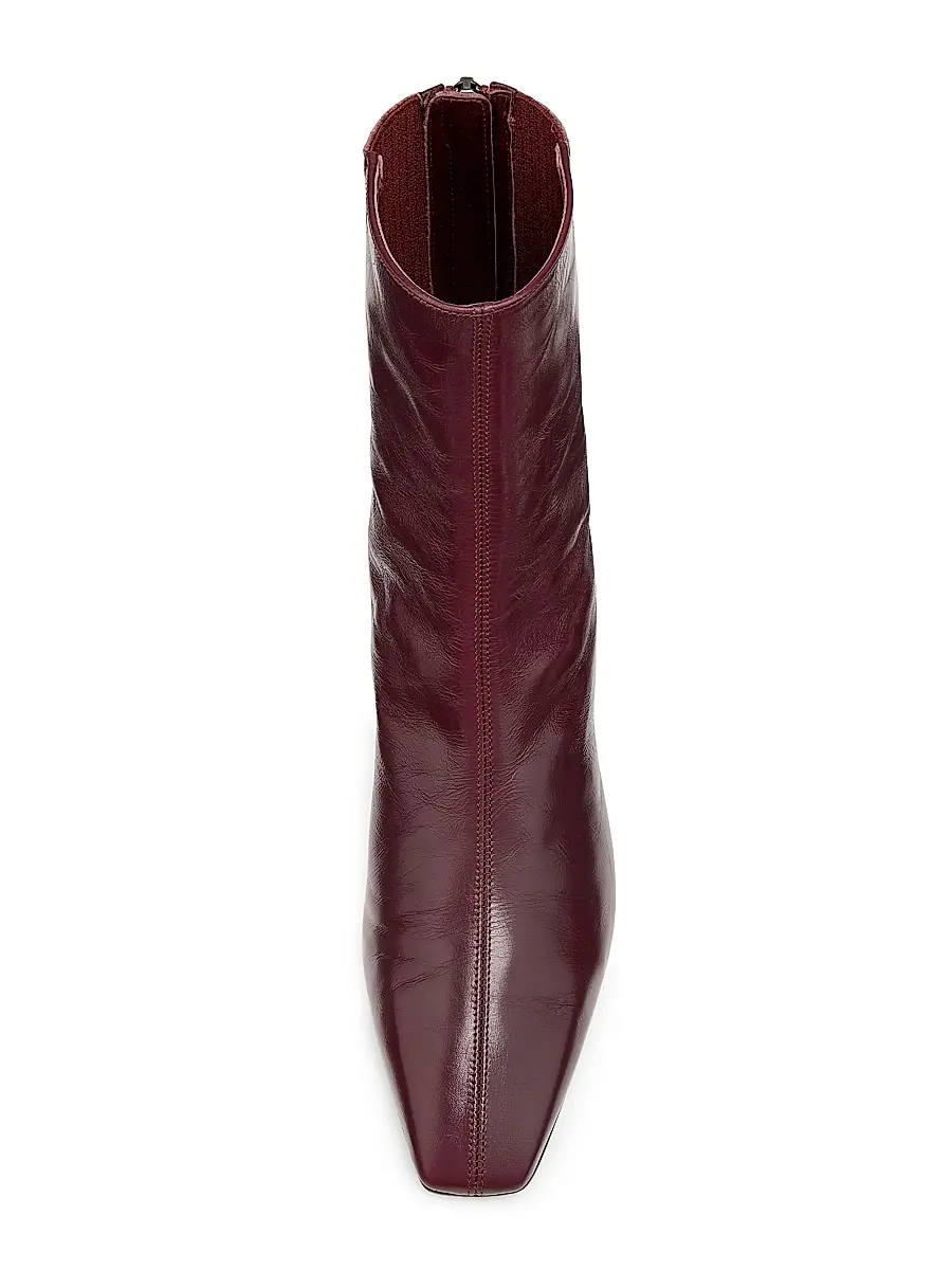 Aquazzura Women's Saint Honoré 35MM Leather Booties - Blackberry | Thumbnail 4 Aquazzura Women's Saint Honoré 35MM Leather Booties - Blackberry | Thumbnail 4