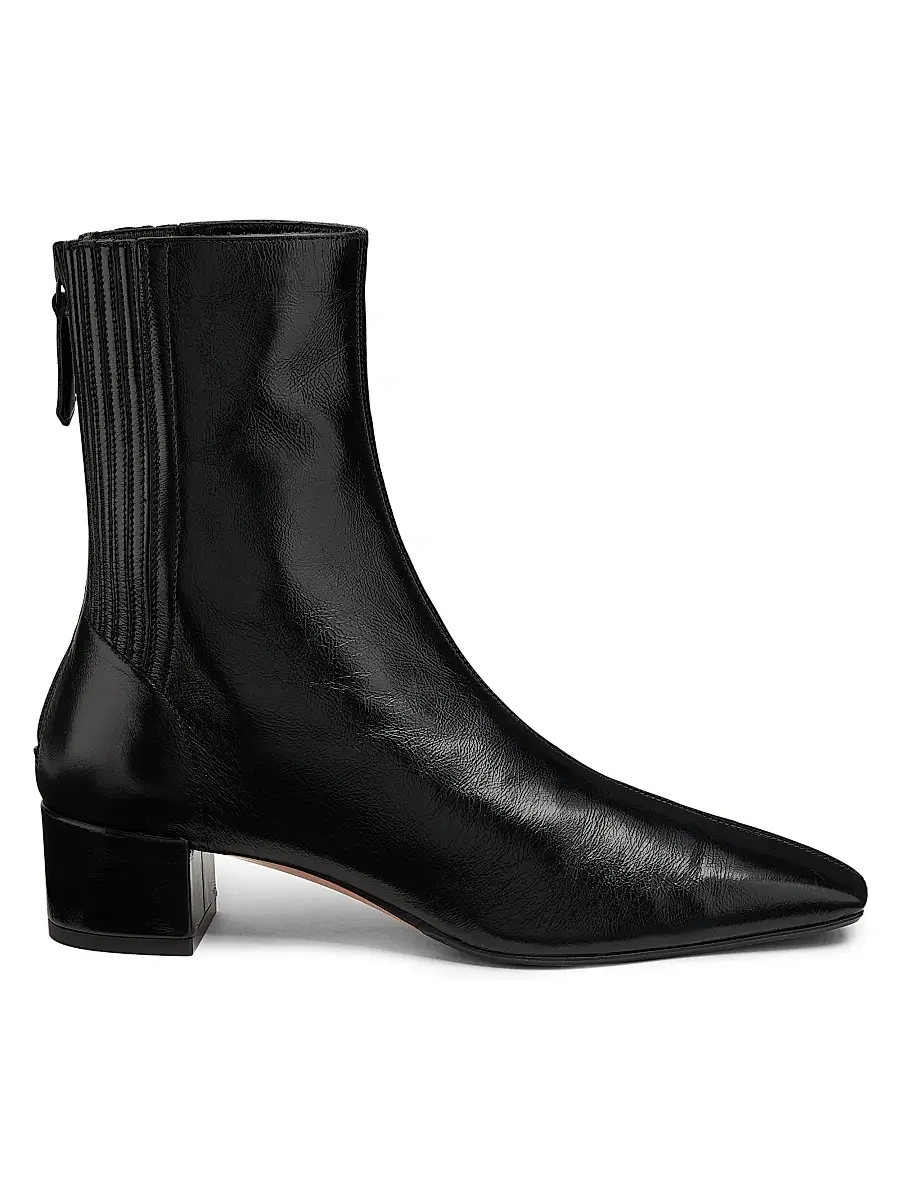 Aquazzura Women's Saint Honoré 35MM Leather Booties - Blackberry | Thumbnail 7 Aquazzura Women's Saint Honoré 35MM Leather Booties - Blackberry | Thumbnail 7