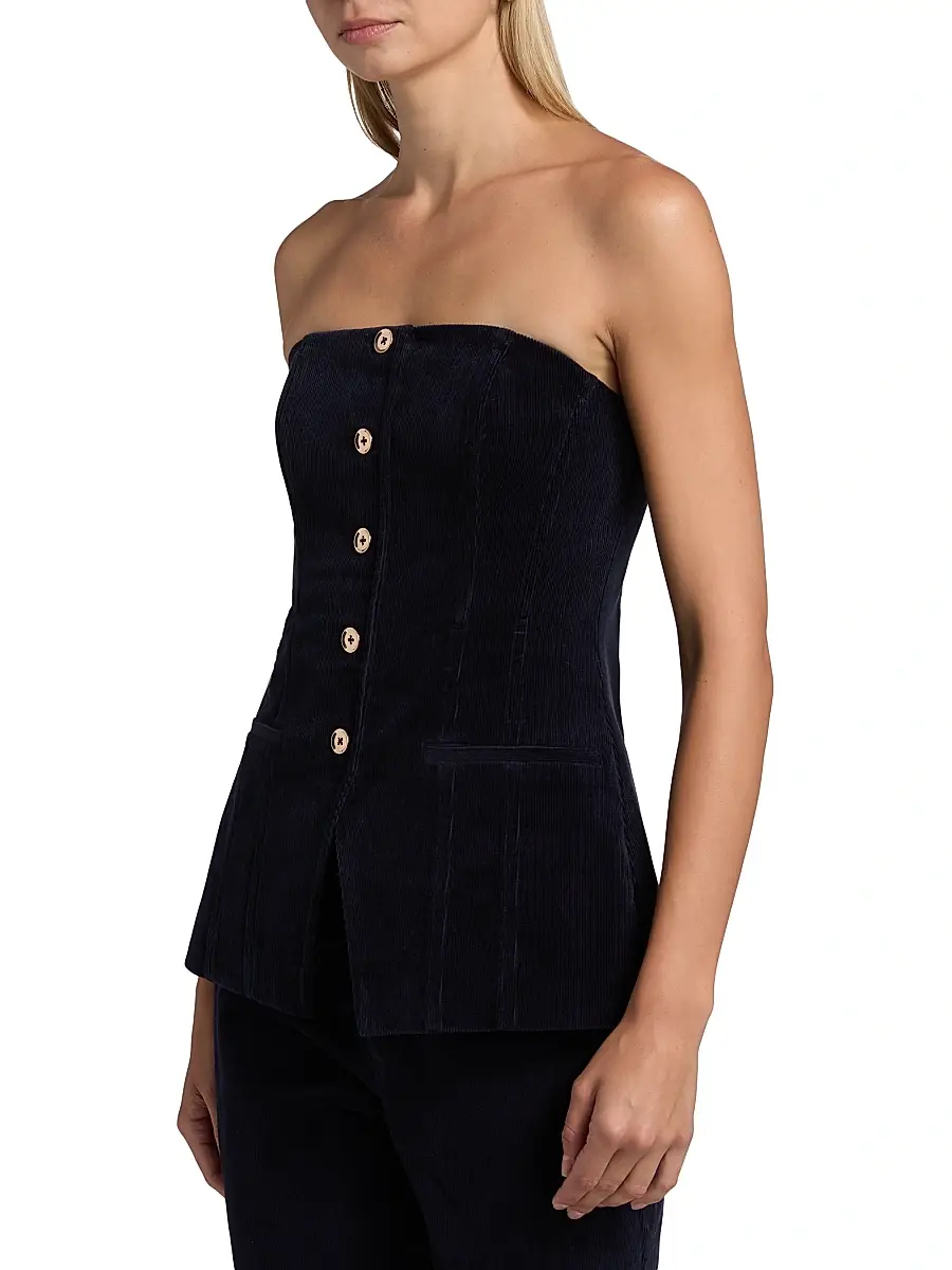 Cami NYC Women's Iman Cotton Corduroy Strapless Top | Thumbnail 4 Cami NYC Women's Iman Cotton Corduroy Strapless Top | Thumbnail 4