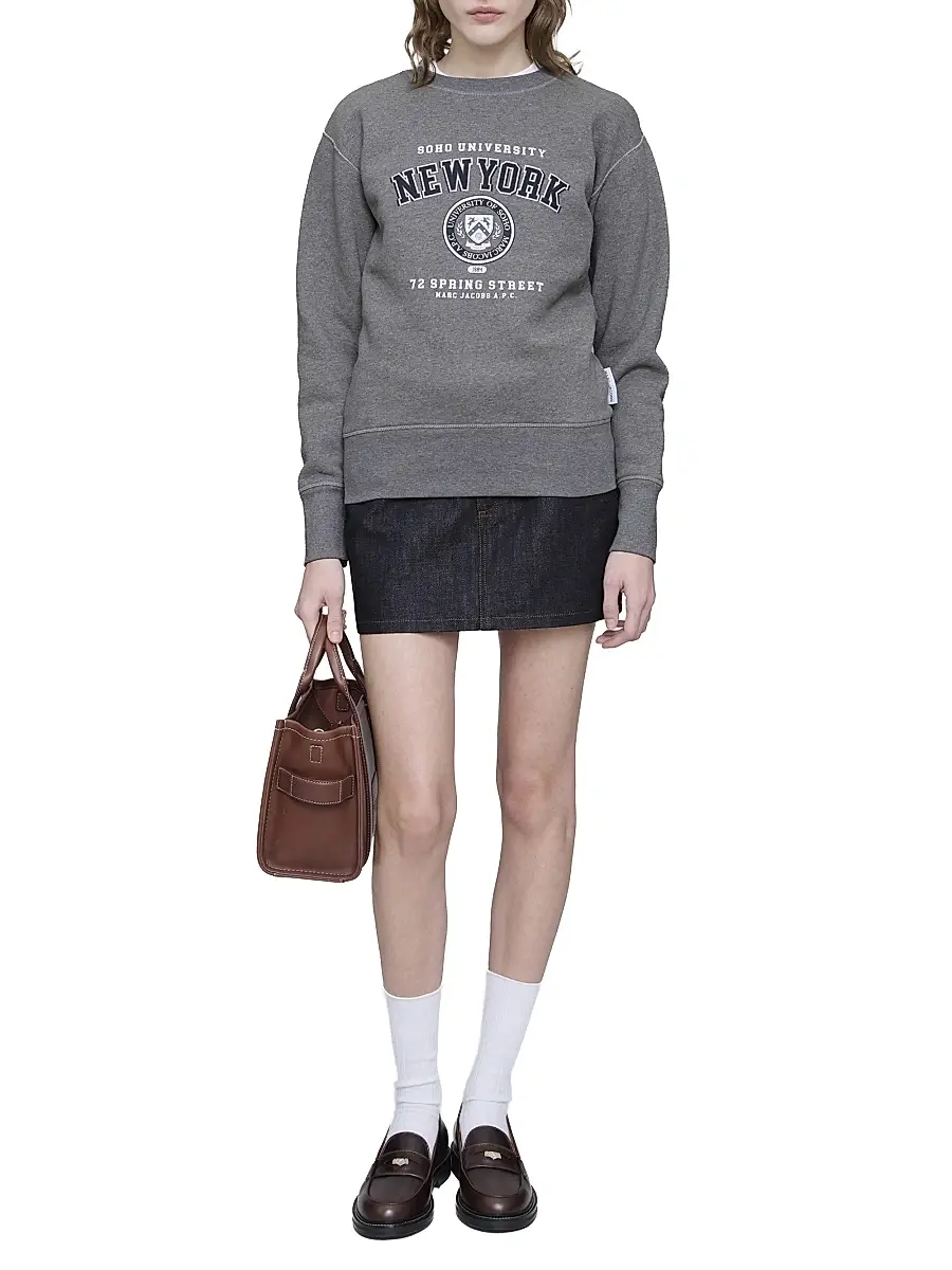 Marc Jacobs x A.P.C. Marc Jacobs x A. P.C. Women's NY Crewneck Shrunken-Fit Sweatshirt | Thumbnail 2 Marc Jacobs x A.P.C. Marc Jacobs x A. P.C. Women's NY Crewneck Shrunken-Fit Sweatshirt | Thumbnail 2