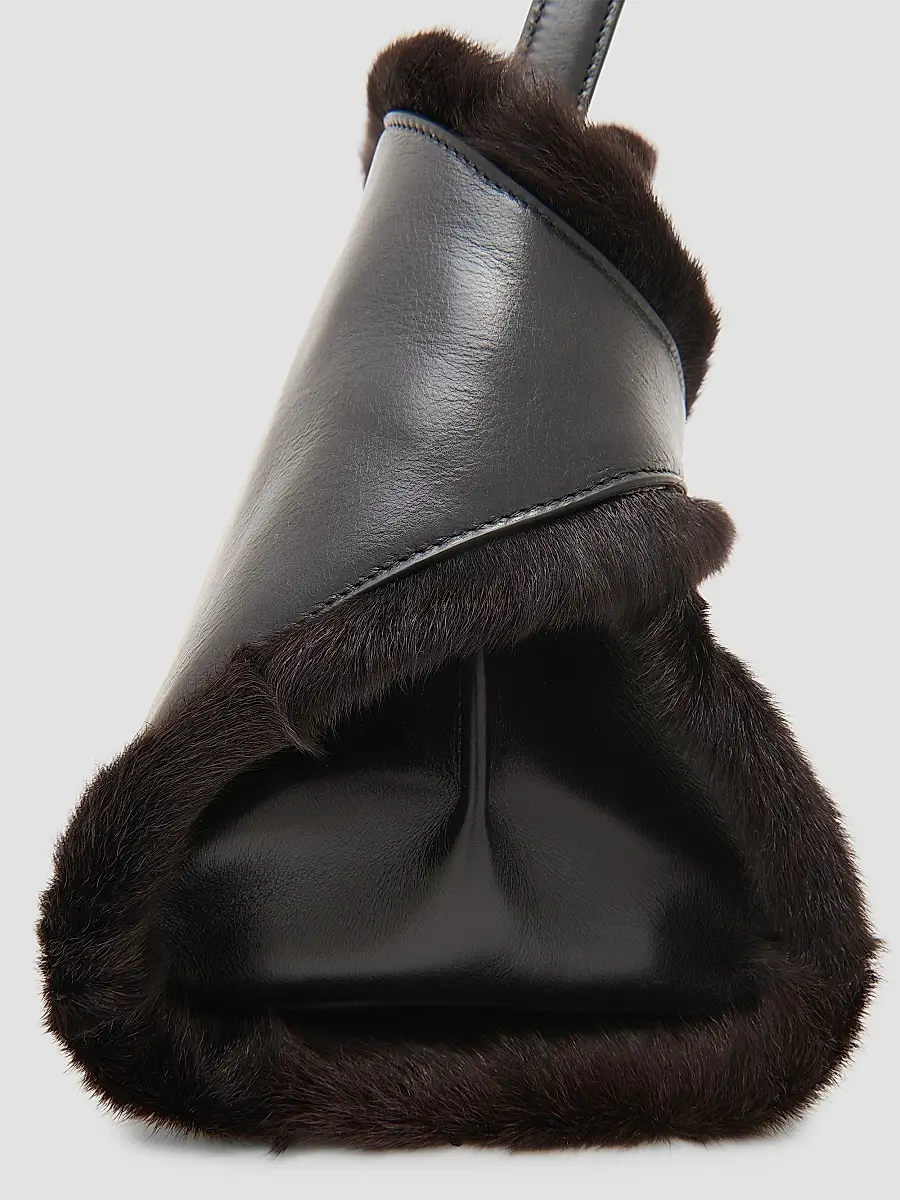 Ferragamo Women's Medium Hug Leather & Shearling Tote Bag | Thumbnail 9 Ferragamo Women's Medium Hug Leather & Shearling Tote Bag | Thumbnail 9