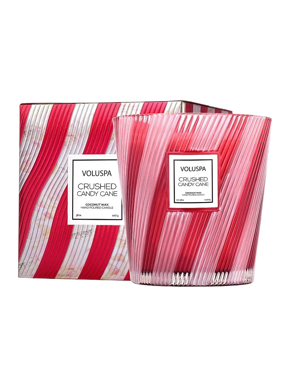 Voluspa Crushed Candy Cane 3 Wick Hearth Candle