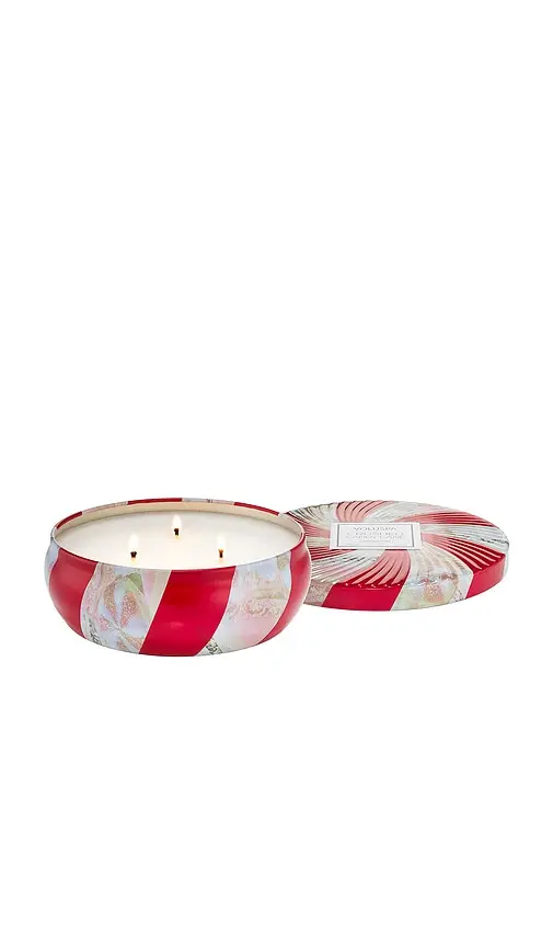 Voluspa Crushed Candy Cane 3 Wick Tin Candle | Thumbnail 2 Voluspa Crushed Candy Cane 3 Wick Tin Candle | Thumbnail 2