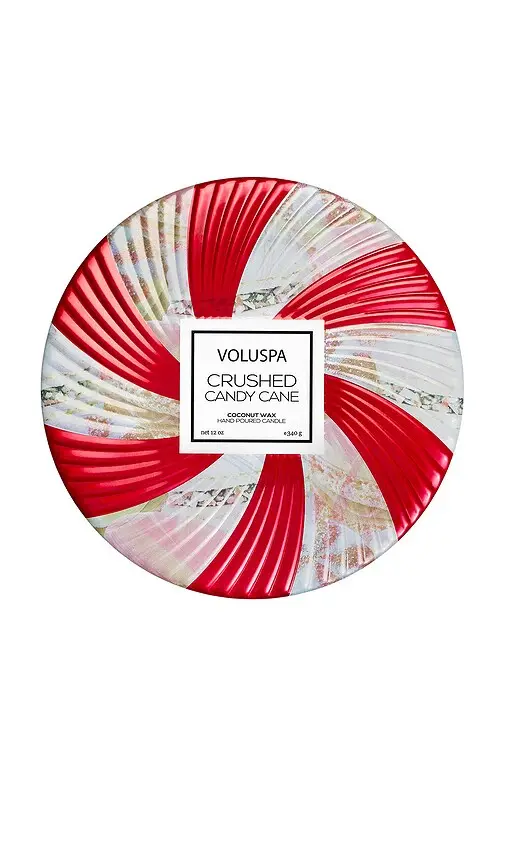 Voluspa Crushed Candy Cane 3 Wick Tin Candle
