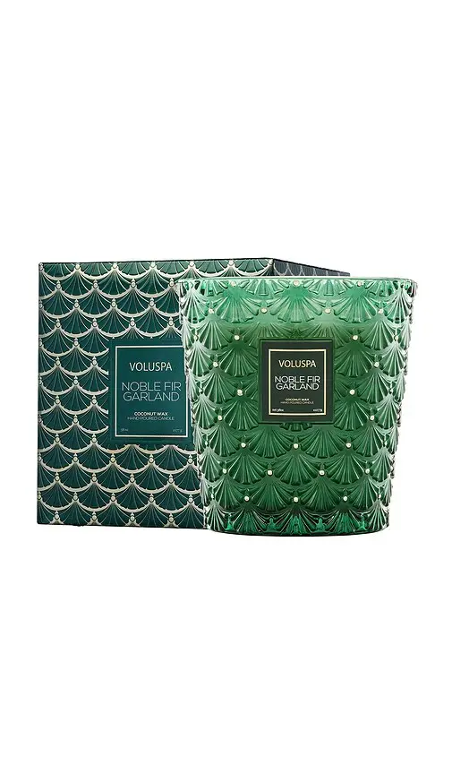 Voluspa Noble Fir Garland 3 Wick Hearth Candle