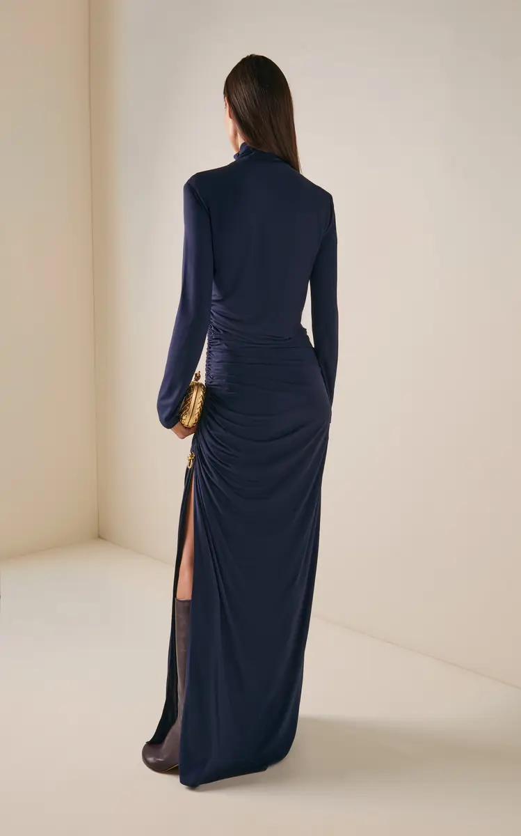 Bottega Veneta Knot-Detailed Crepe-Jersey Maxi Dress | Thumbnail 4 Bottega Veneta Knot-Detailed Crepe-Jersey Maxi Dress | Thumbnail 4