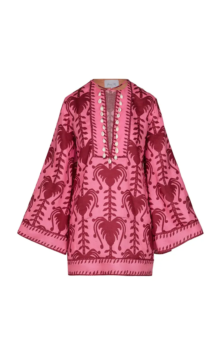 Johanna Ortiz Wild Savannah Printed Linen Mini Dress | Thumbnail 7