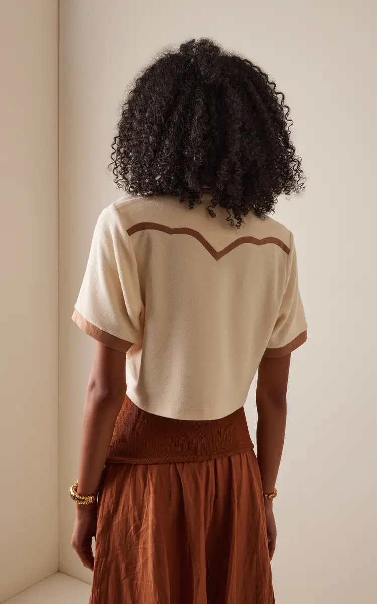Johanna Ortiz Misty Hem Cropped Cotton-Terry Shirt | Thumbnail 5 Johanna Ortiz Misty Hem Cropped Cotton-Terry Shirt | Thumbnail 5