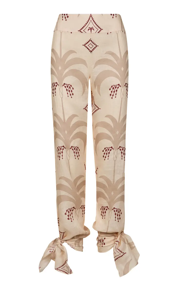 Johanna Ortiz Femininity Dramatic Printed Linen Pants | Image 1 Johanna Ortiz Femininity Dramatic Printed Linen Pants | Image 1