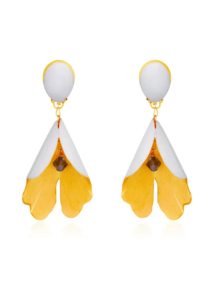 Bell Flower Enamel Large Earrings Bell Flower Enamel Large Earrings