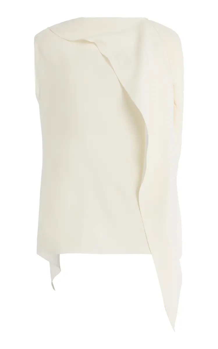 Oscar de la Renta Sash-Detailed Silk-Georgette Top | Image 1 Oscar de la Renta Sash-Detailed Silk-Georgette Top | Image 1