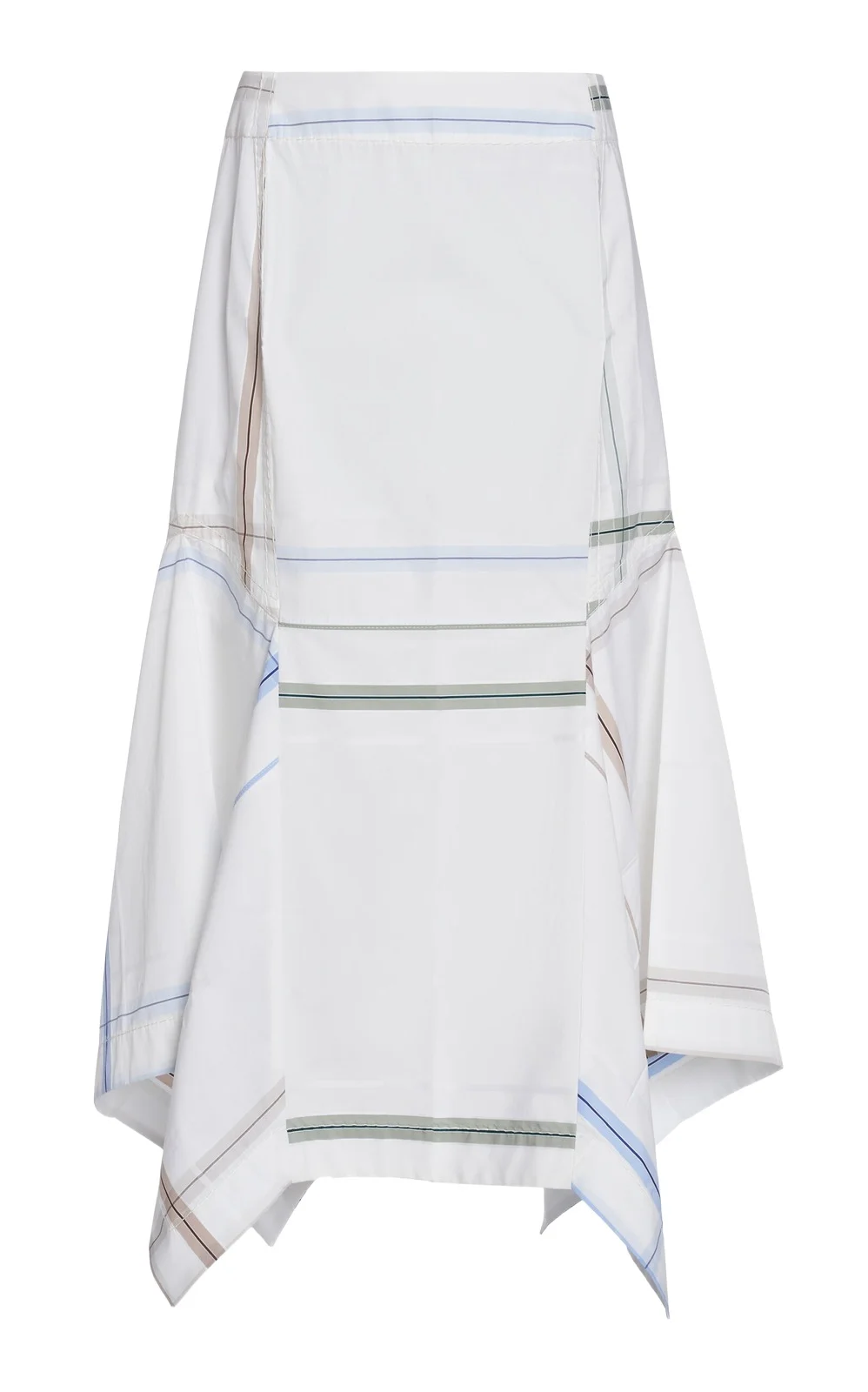 Bottega Veneta Exclusive Checked Cotton Midi Skirt