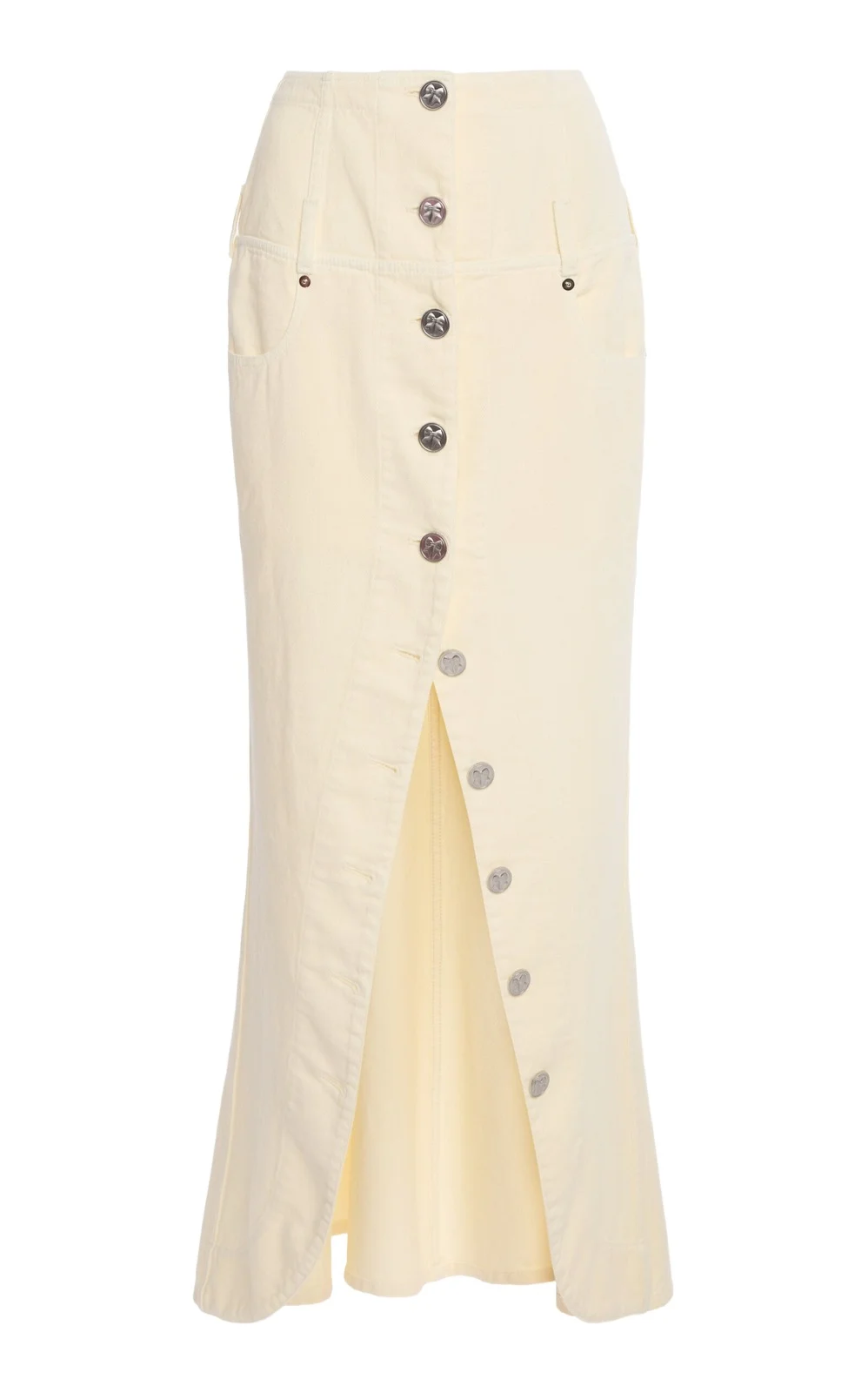 Wiederhoeft Tulip Denim Maxi Skirt