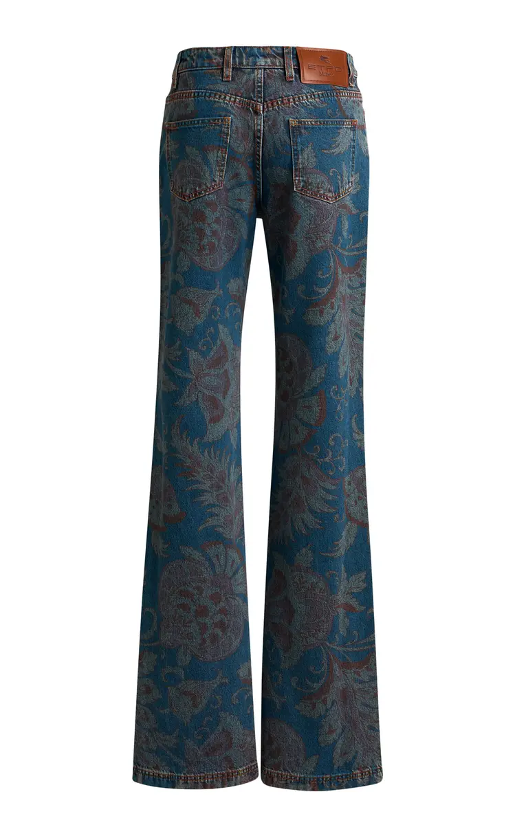 Etro Printed Rigid Low-Rise Straight-Leg Jeans | Thumbnail 5