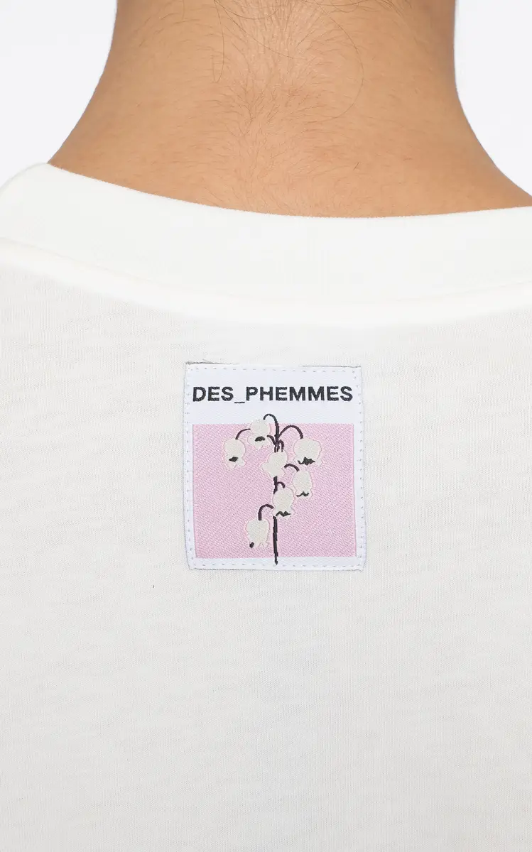 DES_PHEMMES Classic Feather-Trimmed Boxy Cotton T-Shirt | Thumbnail 6 DES_PHEMMES Classic Feather-Trimmed Boxy Cotton T-Shirt | Thumbnail 6