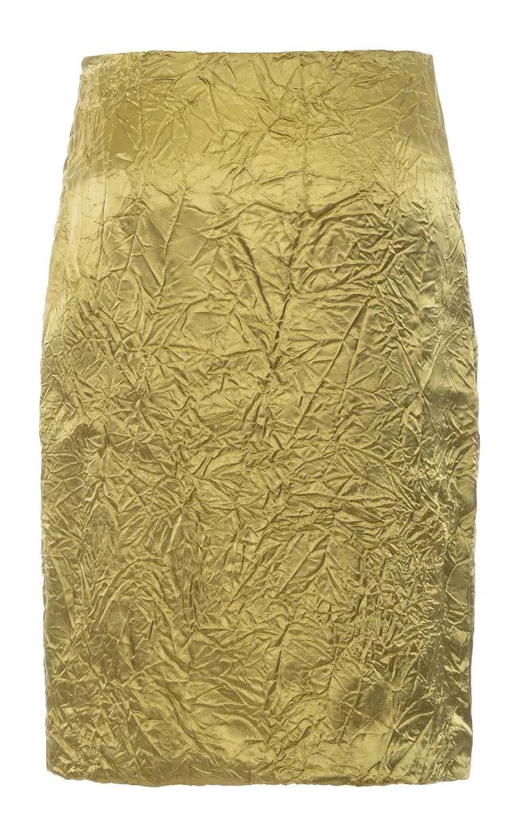 DES_PHEMMES Feather-Trimmed Satin Midi Skirt | Thumbnail 5