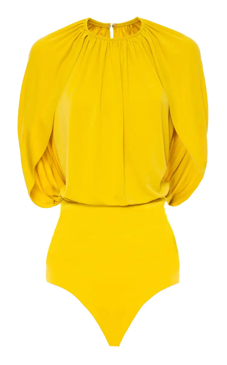DES_PHEMMES Cape-Sleeve Bodysuit | Thumbnail 6