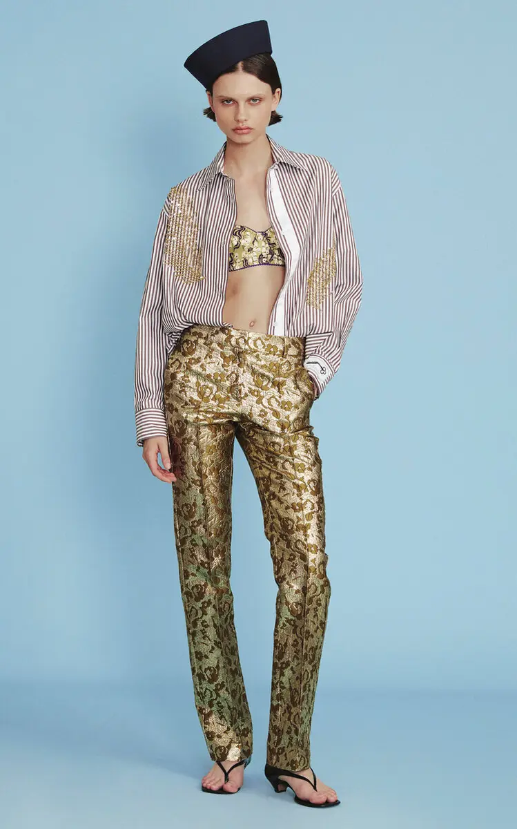 DES_PHEMMES Jacquard Straight-Leg Tailored Suit Pant | Thumbnail 7