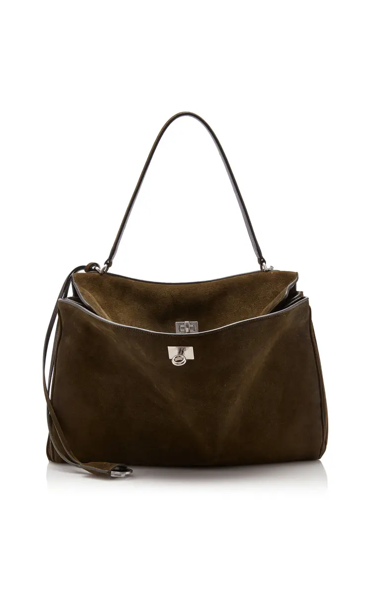 Balenciaga Rodeo Medium Suede Handbag | Image 1 Balenciaga Rodeo Medium Suede Handbag | Image 1