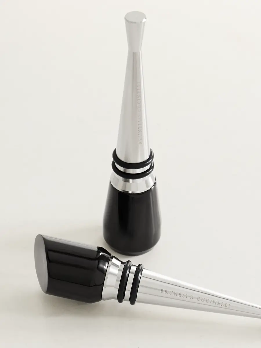 Brunello Cucinelli Set of Two Horn and Stainless Steel Bottle Stoppers - Men | Thumbnail 3
