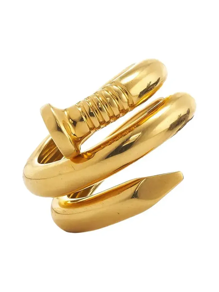 Polished Gold Nail Ring