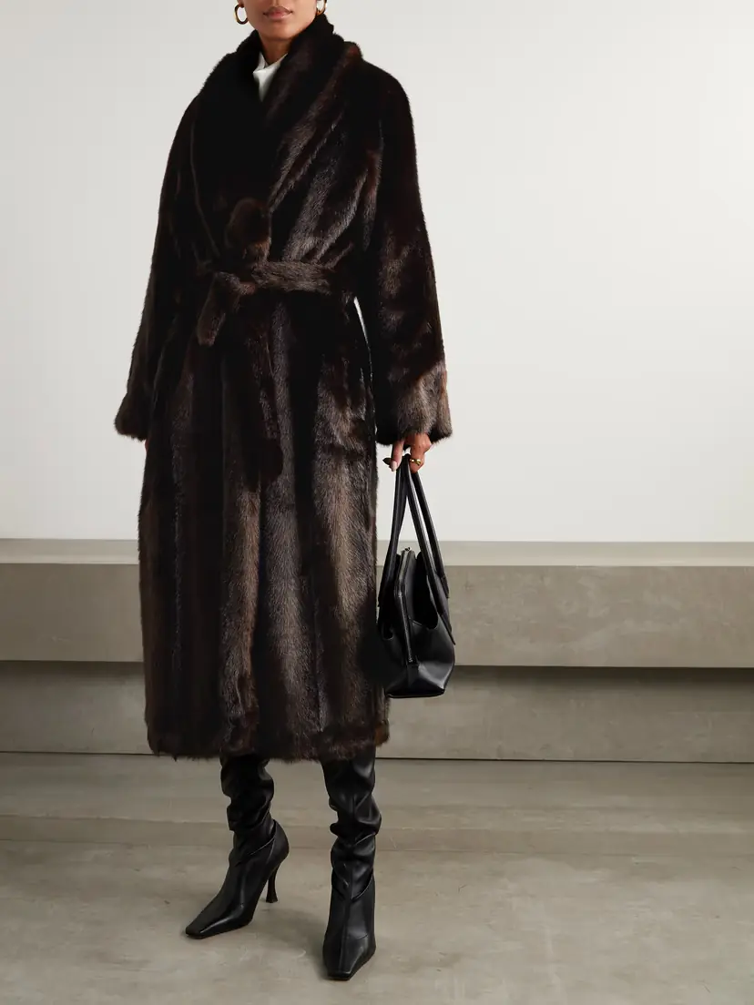 Magda Butrym Belted Plush Coat | Thumbnail 2