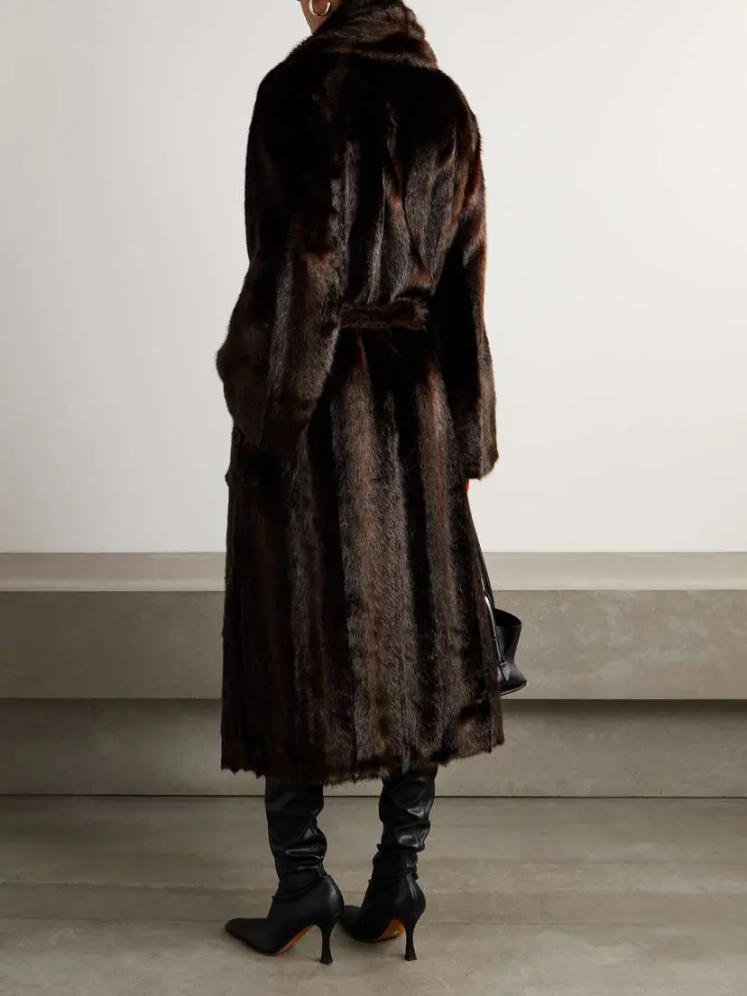 Magda Butrym Belted Plush Coat | Thumbnail 3