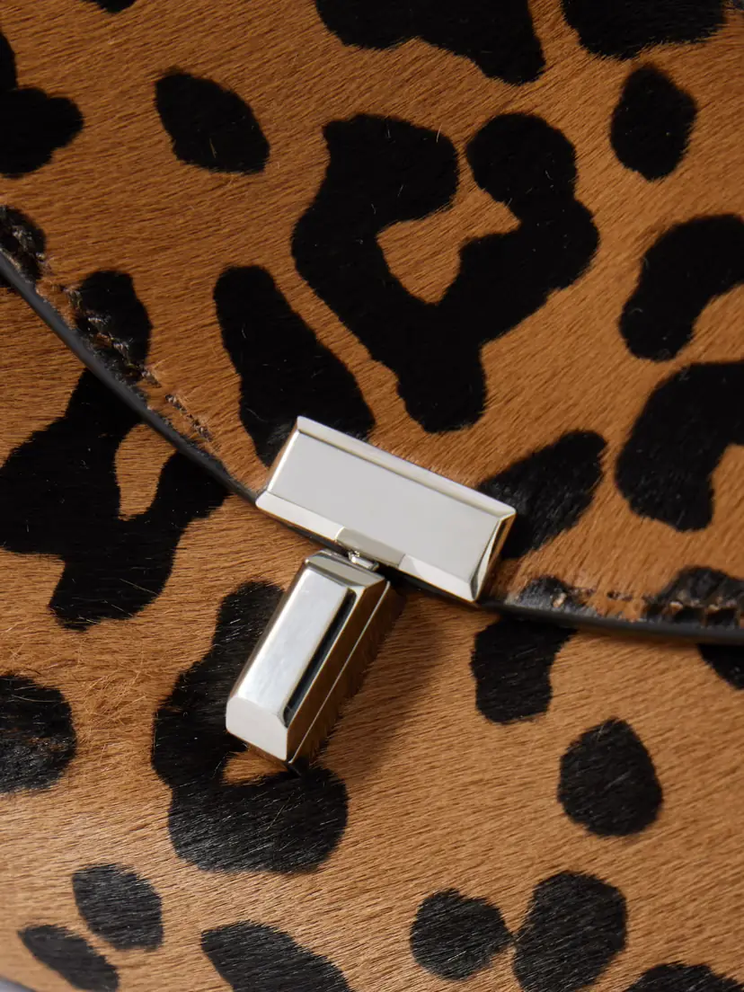 TOTEME T-lock Mini Leopard-print Calf Hair Clutch | Thumbnail 4 TOTEME T-lock Mini Leopard-print Calf Hair Clutch | Thumbnail 4