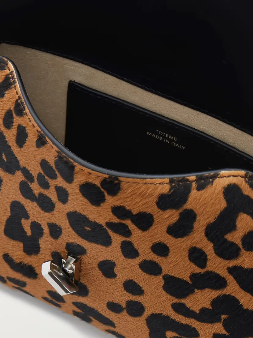 TOTEME T-lock Mini Leopard-print Calf Hair Clutch | Thumbnail 5 TOTEME T-lock Mini Leopard-print Calf Hair Clutch | Thumbnail 5