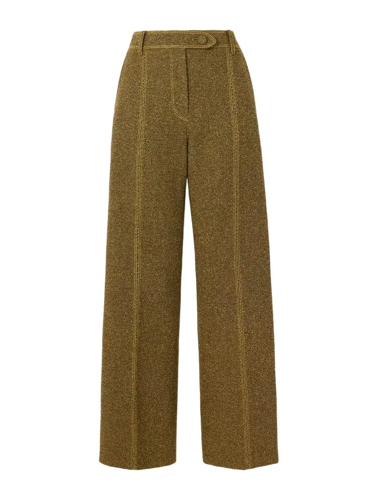 Rabanne Wool-blend Bouclé-twill Straight-leg Pants | Image 1 Rabanne Wool-blend Bouclé-twill Straight-leg Pants | Image 1