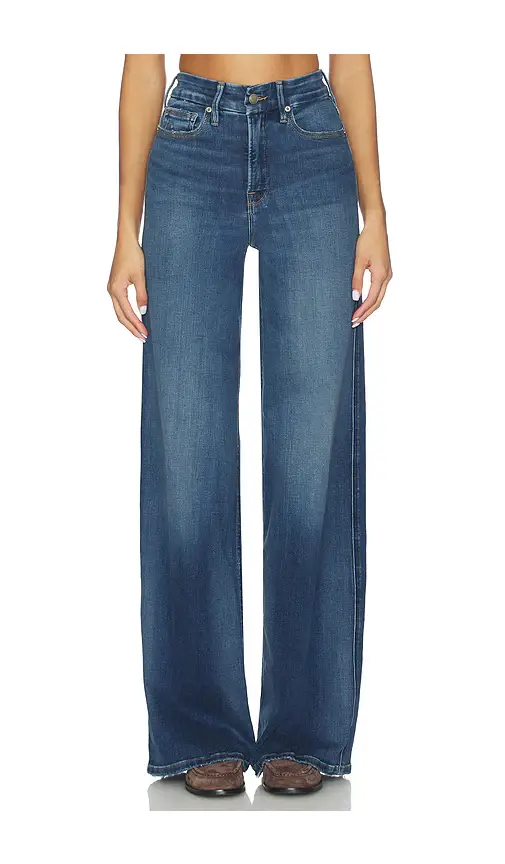 Good American Soft Tech Good Skate Wide Leg Jeans | Image 1 Good American Soft Tech Good Skate Wide Leg Jeans | Image 1