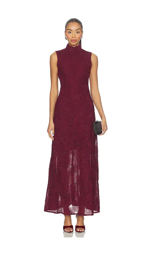 ROTATE Flower Mesh Maxi Dress | Image 1 ROTATE Flower Mesh Maxi Dress | Image 1