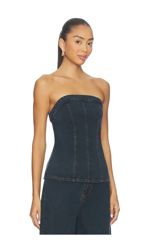 SNDYS Lex Denim Corset Top | Thumbnail 2 SNDYS Lex Denim Corset Top | Thumbnail 2
