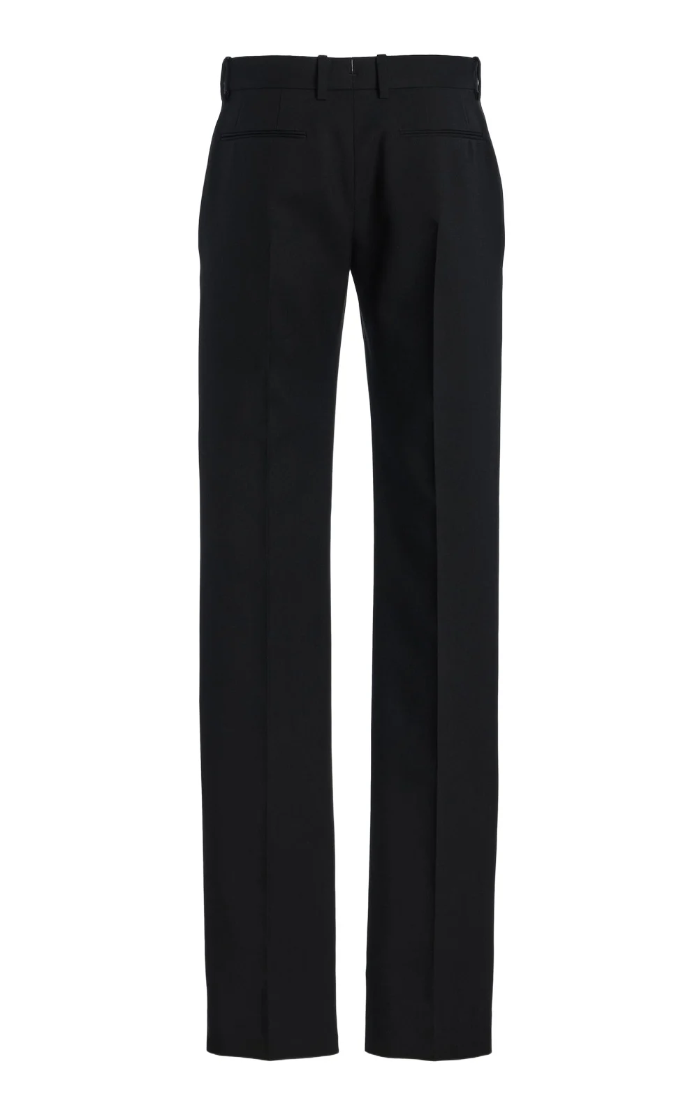 Slim Wool Straight-Leg Pants