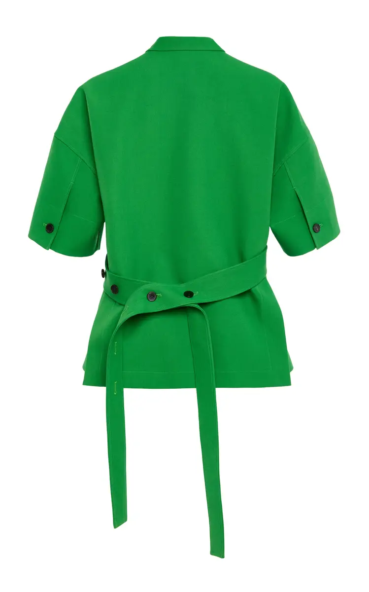 Calvin Klein Collection Dahlia Belted Cotton Jacket | Thumbnail 2 Calvin Klein Collection Dahlia Belted Cotton Jacket | Thumbnail 2