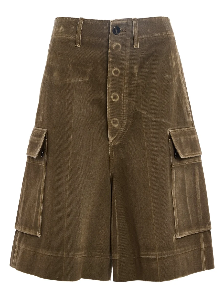 Calvin Klein Collection Oversized Cotton Cargo Shorts