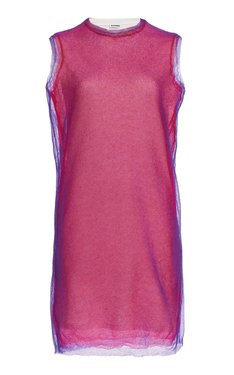 Jil Sander Double-Layered Sheer Mini Dress | Thumbnail 6