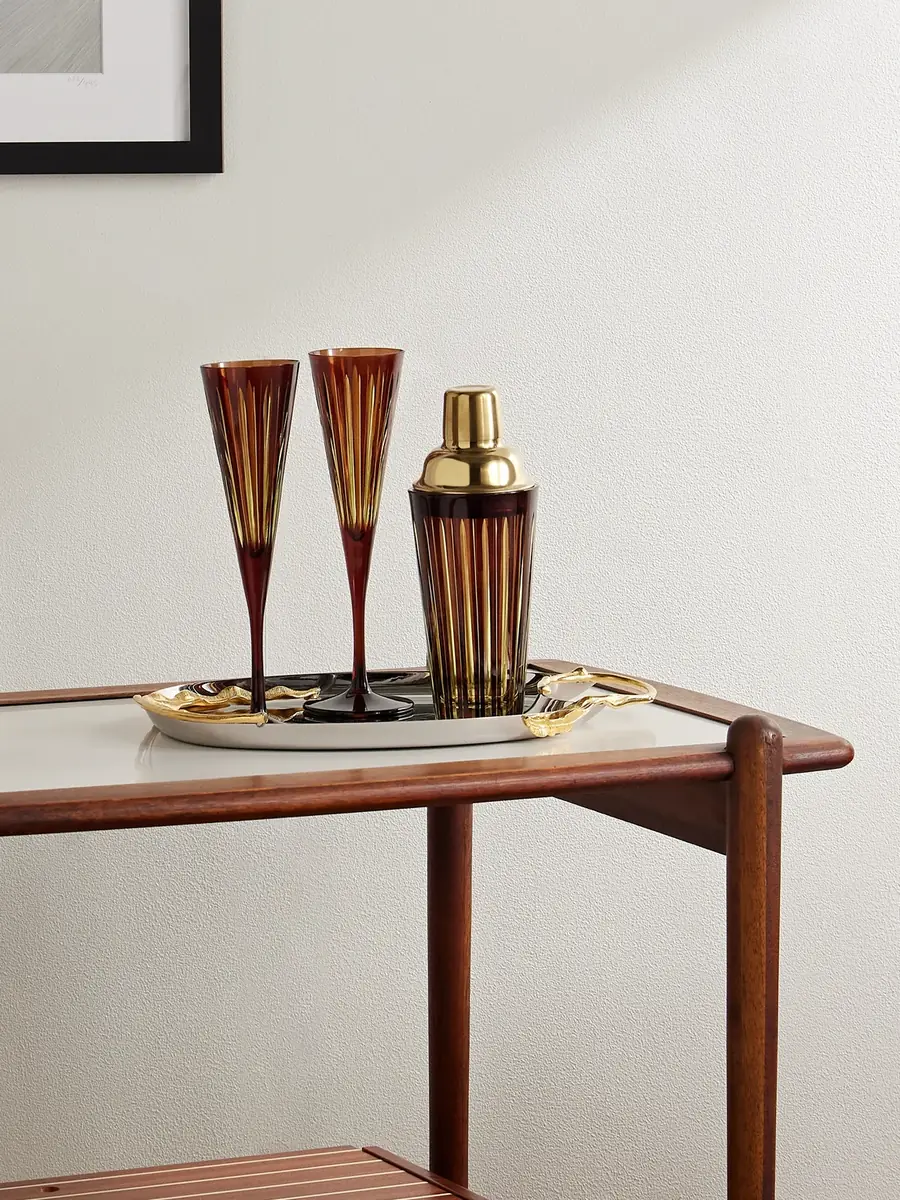 L'Objet Prism Glass and Gold-Tone Cocktail Shaker - Men | Thumbnail 2 L'Objet Prism Glass and Gold-Tone Cocktail Shaker - Men | Thumbnail 2