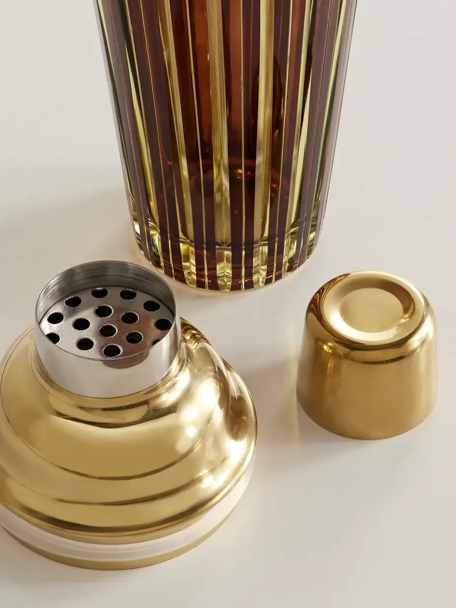 L'Objet Prism Glass and Gold-Tone Cocktail Shaker - Men | Thumbnail 4 L'Objet Prism Glass and Gold-Tone Cocktail Shaker - Men | Thumbnail 4