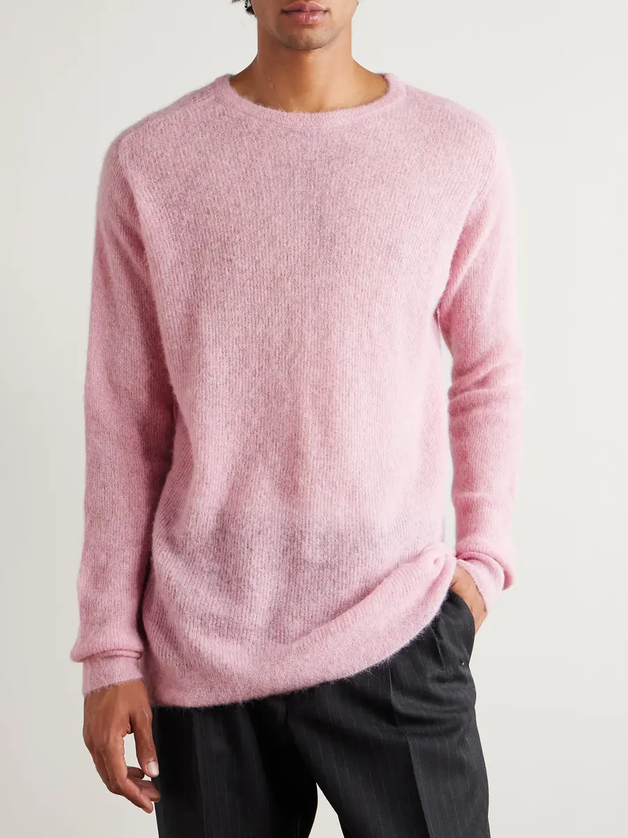 Auralee Oversized Ribbed Alpaca-Blend Sweater - Men | Thumbnail 3