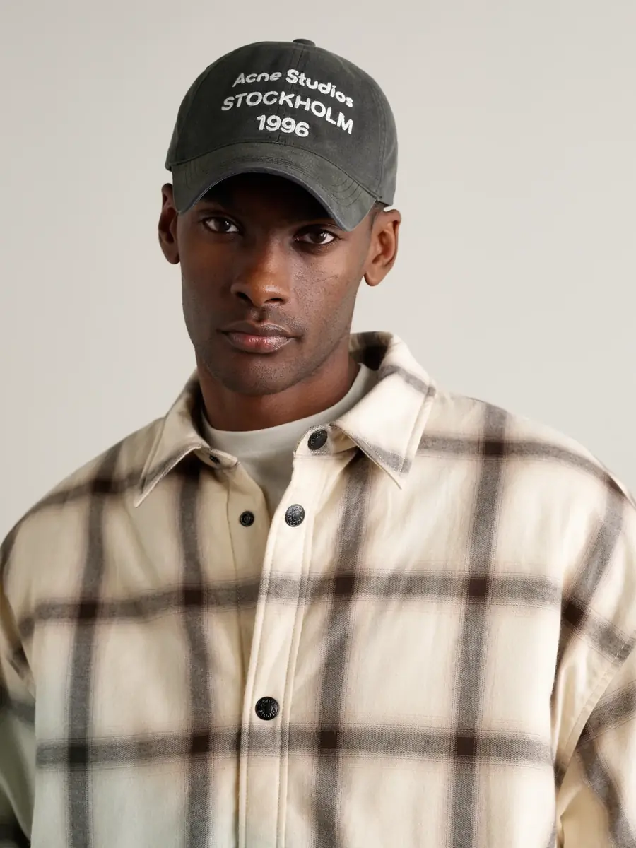 Acne Studios Logo-Embroidered Cotton-Twill Baseball Cap - Men | Thumbnail 2