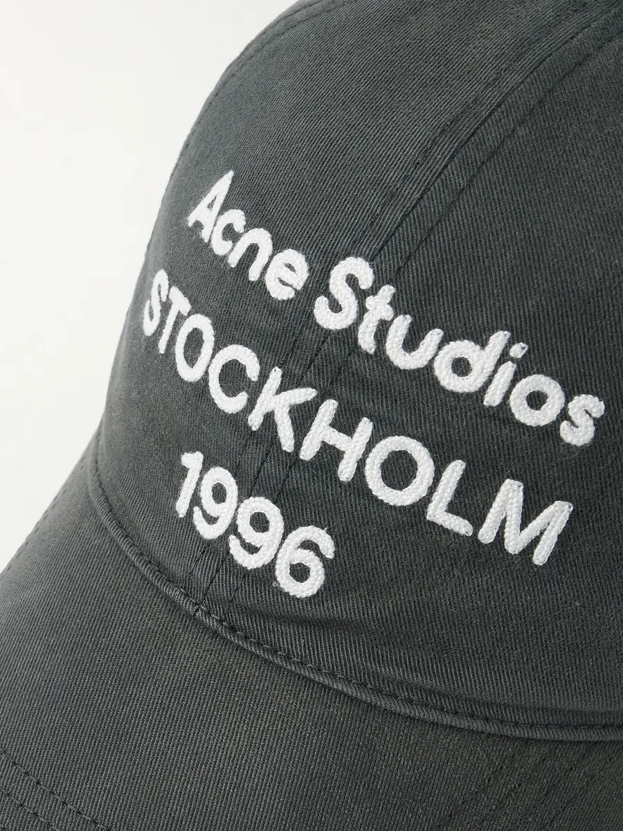Acne Studios Logo-Embroidered Cotton-Twill Baseball Cap - Men | Thumbnail 4