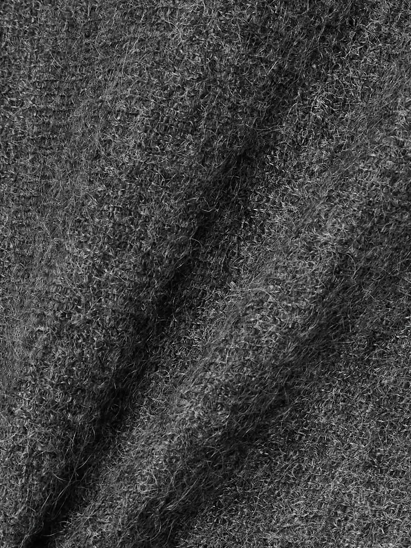 ALAÏA Ruffled Mohair-blend Midi Dress | Thumbnail 4