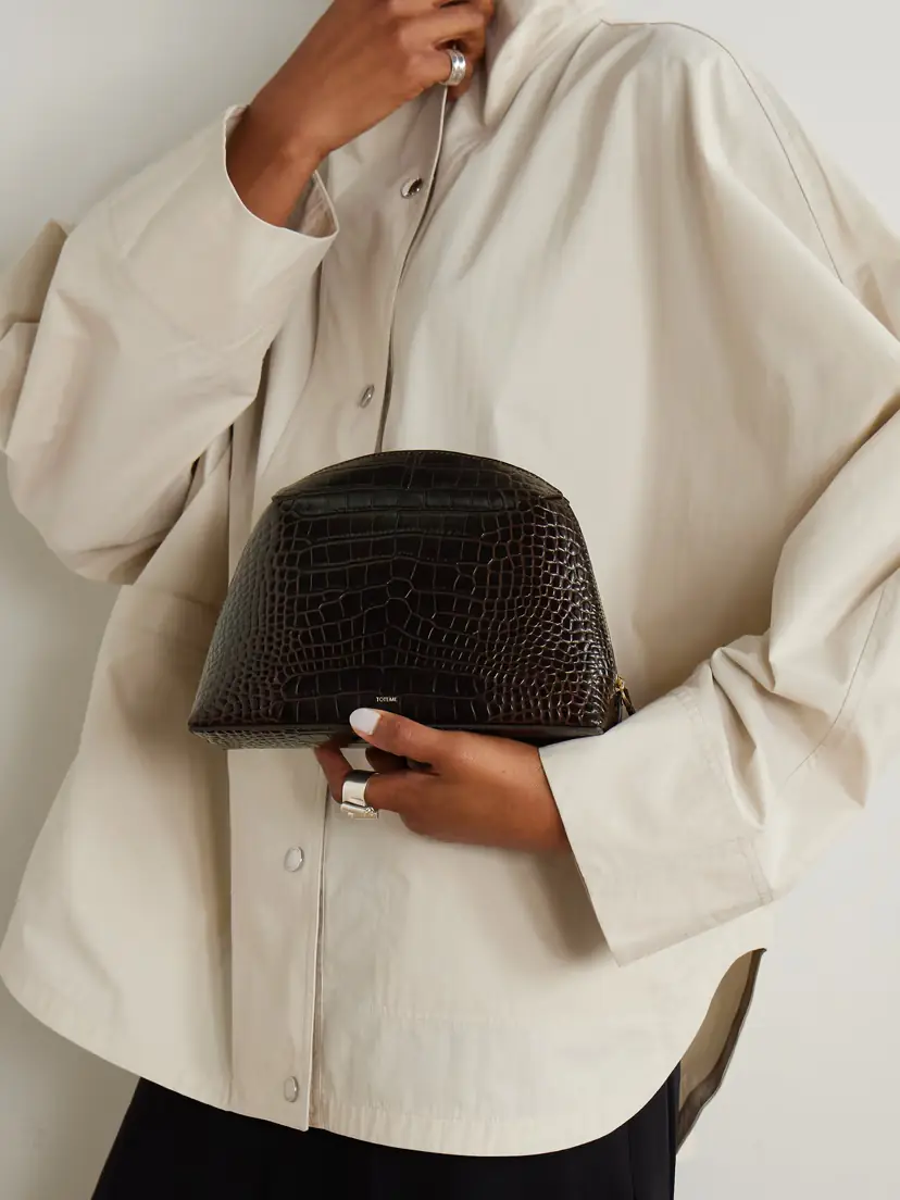 TOTEME Croc-effect Leather Clutch | Thumbnail 2 TOTEME Croc-effect Leather Clutch | Thumbnail 2