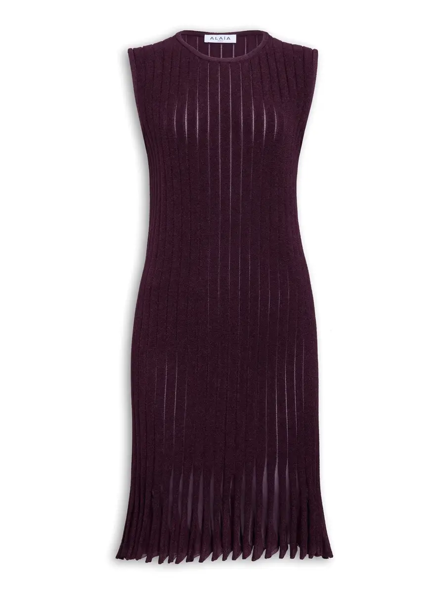 Alaïa Knit Striped Dress | Image 1 Alaïa Knit Striped Dress | Image 1