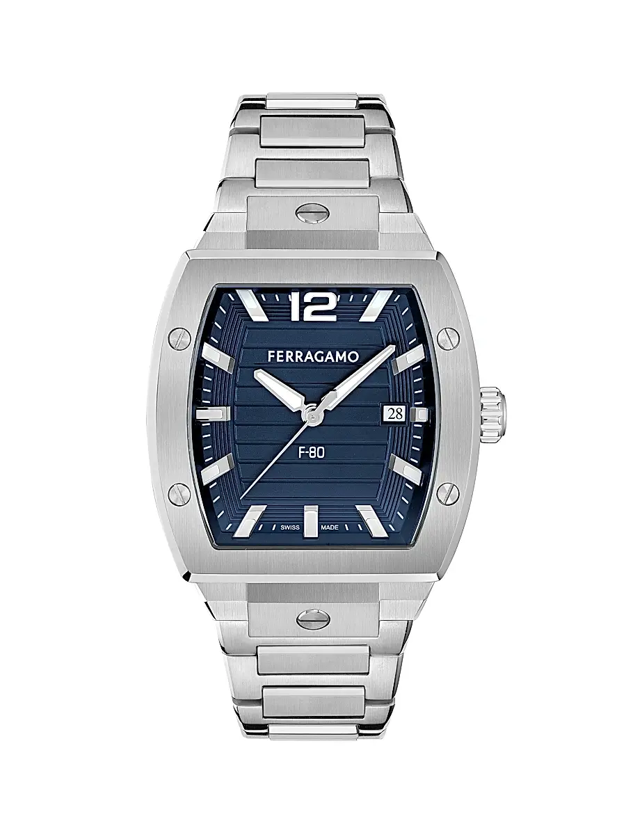Men's Ren Stainless Steel Bracelet Watch/42MM - Stainless Steel Blue Dial Men's Ren Stainless Steel Bracelet Watch/42MM - Stainless Steel Blue Dial
