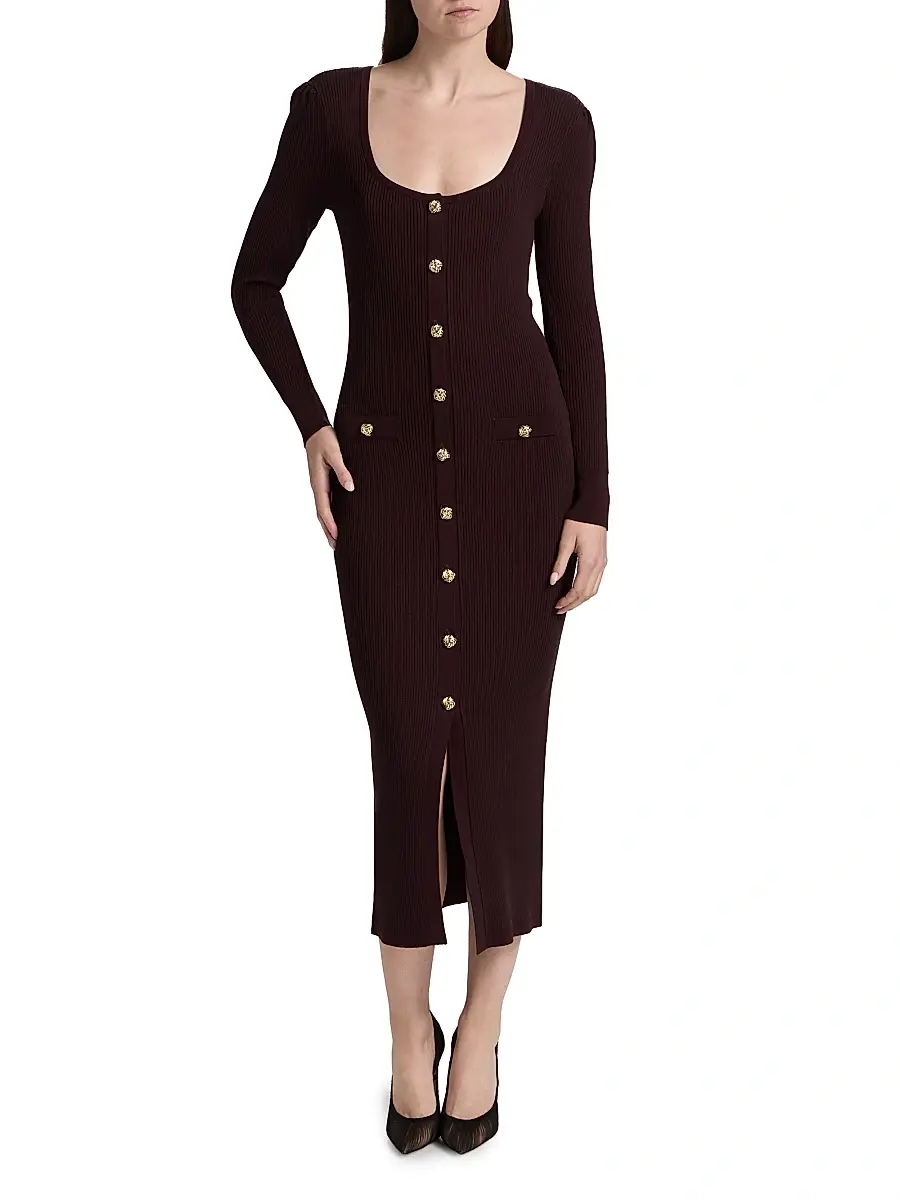 Generation Love Women's Andolina Rib-Knit Midi-Dress | Thumbnail 3 Generation Love Women's Andolina Rib-Knit Midi-Dress | Thumbnail 3