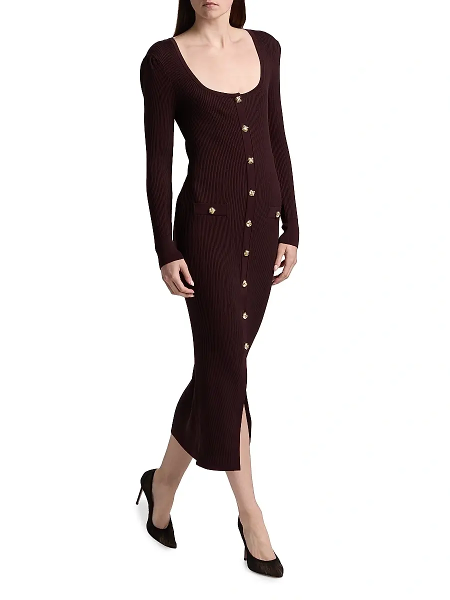 Generation Love Women's Andolina Rib-Knit Midi-Dress | Thumbnail 4 Generation Love Women's Andolina Rib-Knit Midi-Dress | Thumbnail 4