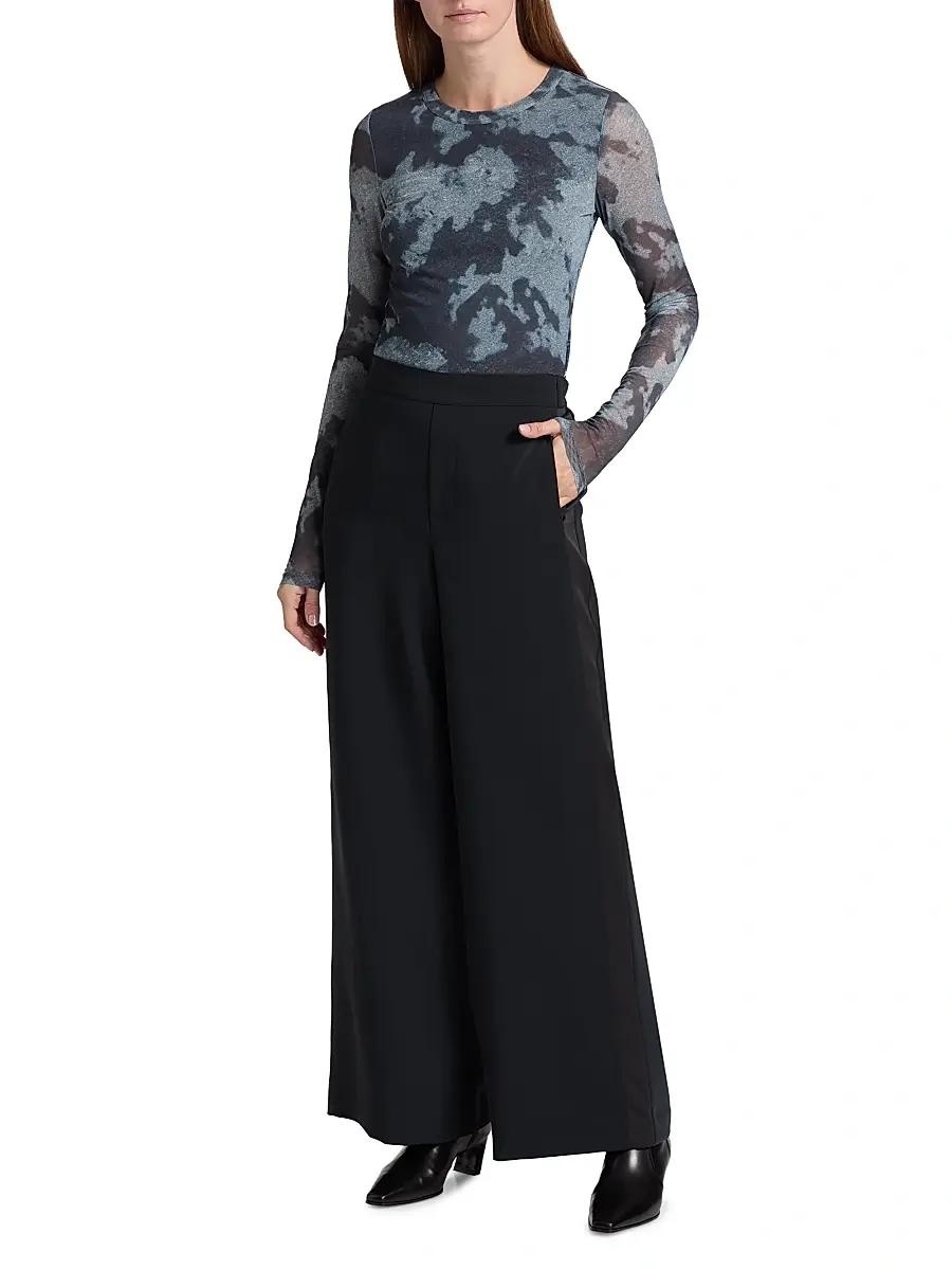 rag & bone Women's Yana Printed Mesh Long-Sleeve Top | Thumbnail 2 rag & bone Women's Yana Printed Mesh Long-Sleeve Top | Thumbnail 2