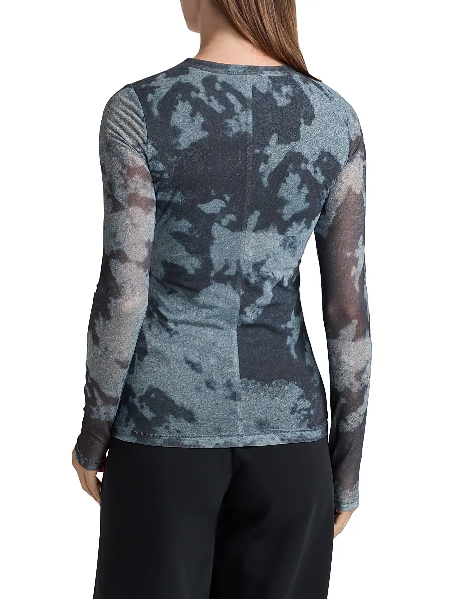 rag & bone Women's Yana Printed Mesh Long-Sleeve Top | Thumbnail 5 rag & bone Women's Yana Printed Mesh Long-Sleeve Top | Thumbnail 5
